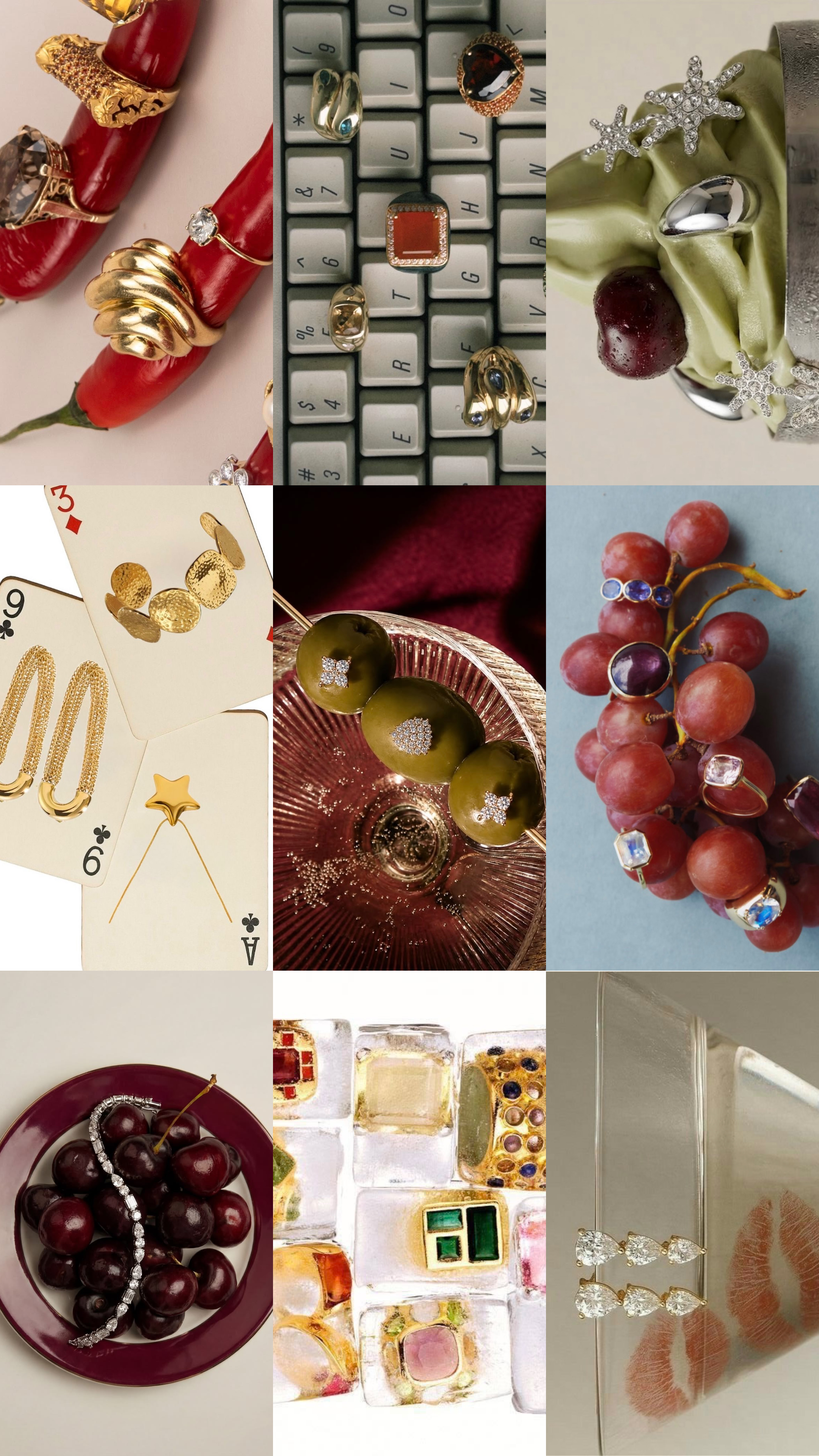 Vintage jewelry collage